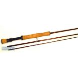 Fine Enigma EMG 3 carbon sea trout fly rod- 9ft 3pc line wt 8# - very lightly soiled cork handle -