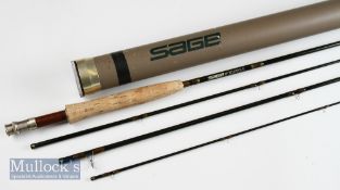 Fine Sage XP Graphite IIIe travel trout fly rod – 9ft 6in 4pc – line 6#, wt. 3 3/4oz - wooden reel