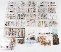 Large Selection of Fishing Flies – Mostly small examples and some in plastic cases to include