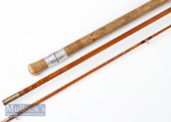 R Chapman & Co Ware Herts 500 De Luxe Pike split cane rod – 10ft 3pc with detachable butt, red agate