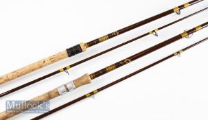 2x Good Hardy Fibalite Richard Walker Carp rods-including Carp No.1 10ft 2p with fully lined guides,