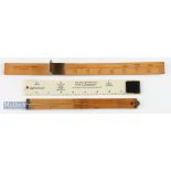 Rare Fishing related Rulers – To consist of Wooden Belcher & Sons Sheffield 9” ruler with a brass