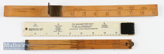 Rare Fishing related Rulers – To consist of Wooden Belcher & Sons Sheffield 9” ruler with a brass