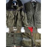 Selection of Fishing Jackets – Multi pocket jackets / vests Ron Thompson waterproof jacket size L,
