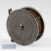 Early and Scarce Hardy Bros Alnwick ‘The Field’ 4 3/8” Wide Drum alloy fly reel c.1899-1907