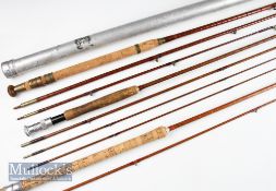 Collection of 3x various split cane trout fly rods all in need of restoration – Hardy The Deluxe Fly