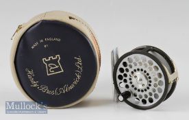 Hardy Flyweight alloy brook trout fly reel, in clean condition, U shaped line guide, smooth alloy