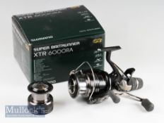 Shimano 6000 XTR Super Baitrunner fixed spool reel – Floating Shaft, roller bearings and spare