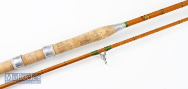 Fine Allcocks “Easicast” split cane spinning rod – 9ft 9in 2pc with 27” cork hansle with sliding