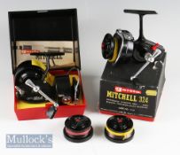 Garcia Mitchell 324 fixed spool reel , With 2 spare spool together with Garcia Mitchell 301 fixed