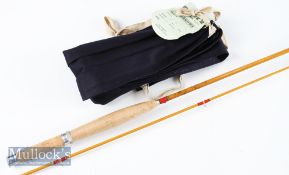 Fine Hardy “The Palakona” trout brook fly rod – 7ft 6in 2pc line 6#, 3oz 8drm, 99gms - with clear