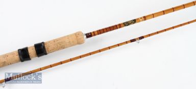 Fine James Aspindale and Son Dalesman Carp Split Cane Rod - 10’6” two-piece with amber Agate lined