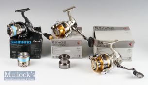 Shimano Exage C5000FC fixed spool reel – Roller bearing, varispeed together with Exage 3000SFC
