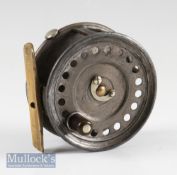 Scarce Hardy Bros Alnwick The Uniqua Dup Mk II alloy wide drum salmon/grilse fly reel – 3.5” dia,