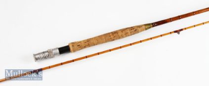 Hardy “The Composite Fly” greenheart and split cane fly rod c. 1924 -1952 – 10ft 2pc with clear