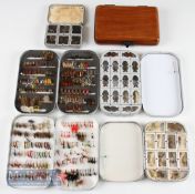 Selection of Wheatley fly boxes. Consisting of various dry flies and others in different size
