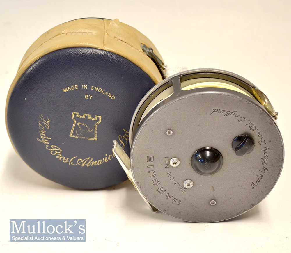 Hardy Bros “Marquis Salmon No.1” alloy fly reel - 3 7/8” dia with smooth alloy foot, reversible “ - Image 2 of 2