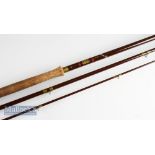 Good Hardy Jet “Salmon Fly” Rod - 12’6” 3pc Fibalite - line 9#, amber Agate lined butt guide and