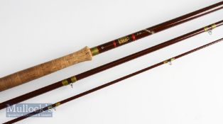 Good Hardy Jet “Salmon Fly” Rod - 12’6” 3pc Fibalite - line 9#, amber Agate lined butt guide and