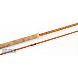 Good B James & Son England Richard Walker Mk. IV Avon split cane rod-10ft 2in 2pc with Agate lined