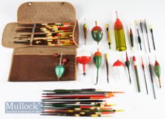 Collection of Fishing Floats. Good selection to include early examples together with a wallet with