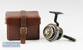 Good “The Helical Casting Reel” Co., Redditch trout size alloy and brass spinning reel in makers