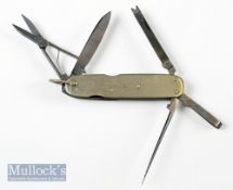 Hardy Anglers knife No.3, correct blades being, knife, scissors, spike, tweezers, file and disgorger