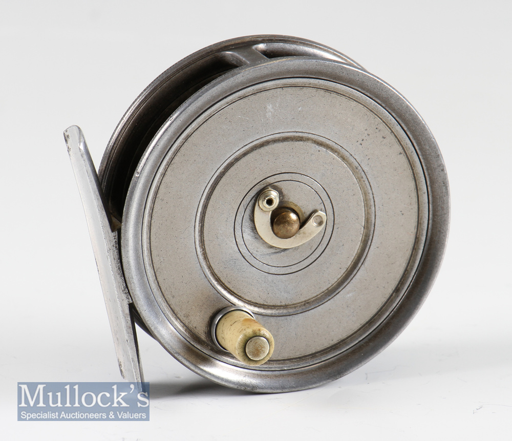 Hardy Bros Maker Alnwick “Patented Uniqua Reel” Mark II Duplicated alloy trout fly reel - 3 1/8” dia