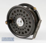 Fine J.J.S Walker Bampton Makers Alnwick Perfect Style salmon alloy fly reel - 3.75” dia, smooth