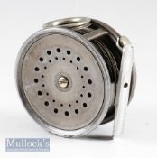 Hardy Bros Alnwick ‘Perfect’ 4” alloy Salmon fly reel MK I – fitted with 1912 check, white handle,