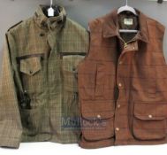 Jacket & Vest Fishing Jackets – Multi pocket Hoggs of Fife brown tweed vest fully lined size L,