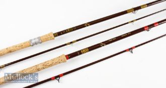2x Good Hardy Fibalite Richard Walker Carp and Avon rods – 10ft 2pc Carp rod with amber lined butt