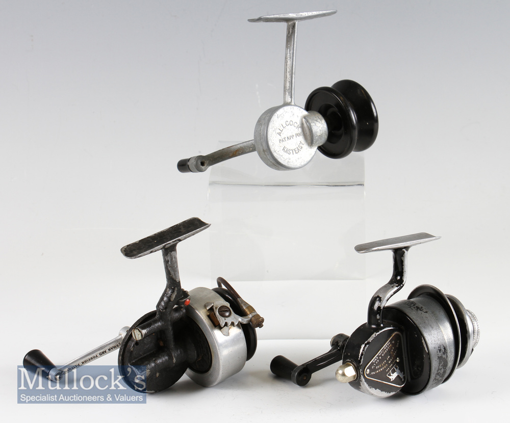 3x assorted spinning reels – early Allcocks small Felton Crosswind with half bale arm; Allcocks - Image 2 of 2