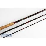 Good Hardy “Graphite Deluxe Spey” Salmon fly Rod – 16ft 3pc line 11#, 2x lined butt and tip guides -