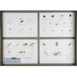 Fine Glass Display Case of 41 Fly Fishing flies from well-known Fly Fishing persons, to incl.