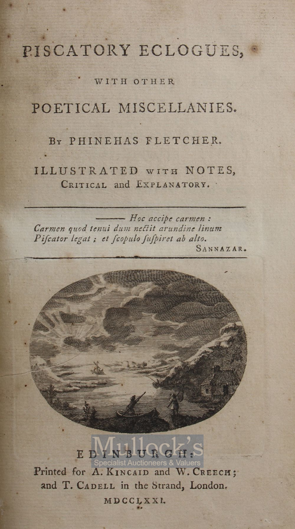 Fletcher, Phinehas – Piscatory Eclogues with other Poetical Miscellanies Edinburgh 1771 1st - Image 2 of 2