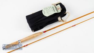 Fine Hardy “The Palakona” trout brook fly rod – 7ft 2in 2pc line 5# - 3oz 4drms, 92gms - with