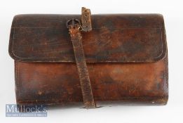 Early Dundee Angling Cup 1887 leather fly wallet marked ‘D.A.C Prize W.N. Machan 1887’ includes