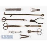 Collection of Disgorgers and Angler’s Scissors – Early examples including 1 Allcock’s in various