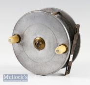 Extremely rare Hardy Bros Makers Alnwick “Combined Fly and Spinning” aluminium salmon reel c.