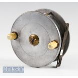 Extremely rare Hardy Bros Makers Alnwick “Combined Fly and Spinning” aluminium salmon reel c.