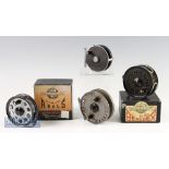 4x various J W Youngs trout fly reels - fine and unused The Pridex 3.25” in makers original box;