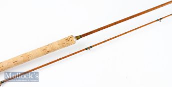 Early Hardy The Wanless Palakona Spinning Rod – 7ft 2pc split cane 4lb line, ser no E 26630, Agate