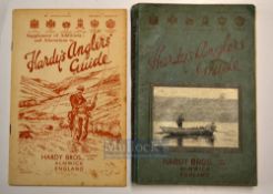 Hardy’s Angler’s Guide 1937 green cover with cloth spine, covers, front photograph together with the