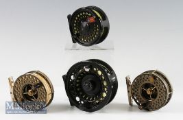 4x various Fly Fishing Reels - 2x very good matching J Austin Forbes fly reels  2.7/8 both with line