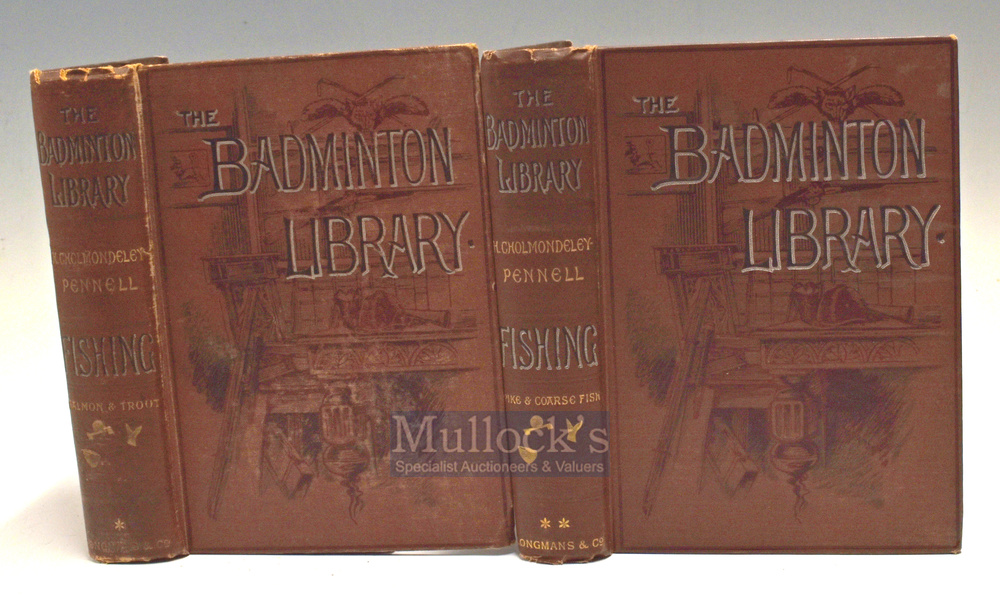 Badminton Library – Fishing volume 1 1904 Salmon and Trout together with volume 2 1903 Pike and