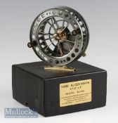 J.W Young & Son “Bob James” BJ 2080 Centre Pin Reel: Aerial style 4 1/2” dia fully ventilated drum