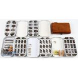 Selection of fly boxes. To include Sumo, Okuma consisting of various dry flies and others in metal