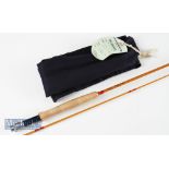 Fine Hardy “The Palakona” trout fly rod – 8ft 2pc line 6# - 4oz 8drms, 127gms - with clear Agate