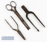 Allcock Pair of Pike Scissors – With adjustable gap setting marked Allcock & Co together with